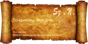 Szepessy Nerina névjegykártya